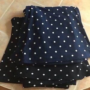 Leggings Depot polka dot flared leggings. 2